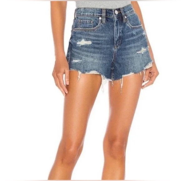 BlankNYC The Barrow High Rise Vintage Short Distressed Denim - Picture 1 of 4